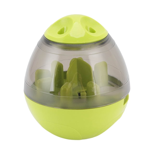 Pelota dispensadora de alimentos para mascotas, entrenamiento interactivo con memoria, alimentador lento para perros, juguete rompecabezas para cachorros y gatos, color verde claro