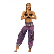 OmicGot Women's Casual Boho Floral Print Yoga Pants Harem Pants