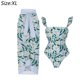 thumbnail image 2 of Traje de baño vintage de dos piezas para mujer Control de barriga Monokini Bikini Longuette Trajes de baño Tankini Set - Hoja verde MFZFUKR BST3005381-4, 2 of 5