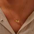 thumbnail image 2 of Initial Heart Necklace for Women 14K Gold Plated A-Z Letter Necklace Dainty Bubble Heart Pendant Tiny Initial Necklaces for Women Teen Trendy Jewelry Gifts, 2 of 7
