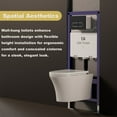 thumbnail image 5 of Los Flexi Elongated Wall Mounted Toilet Bowl with Soft-Close Seat, Modern Design and Easy to Clean, 5 of 13