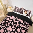 thumbnail image 3 of jejeloiu Pink Cow Print Duvet Cover Set Kids,Girly Animal Pattern Bedding Full For Girls,Reversible,3pcs(No Comforter), 3 of 6