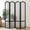 4-Panel Black, variant on Jostyle 3 Panel Acrylic Room Divider Privacy Screen Translucent Folding Partition with Paulownia Wood Frame Black, Shatterproof & Space-Saving for Living Room, Bedroom, Office