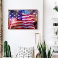 thumbnail image 2 of Cuadros Decorativos Taladro completo Rhinestone mosaico artesanía DIY fuegos artificiales bandera americana diamante pintura Ehuebsd Nuevos Originales, 2 of 9