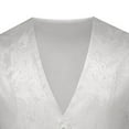 thumbnail image 5 of Stamzod Suit Vest for Men Solid Color Sleeveless Button Up Work Waistcoat Mens Vests Dress Outerwear White XXXL, 5 of 6