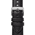 thumbnail image 3 of Morellato Croquet (Ec) Genuine Leather Watch Strap - Black - 20mm - Chrome-plated Stainless Steel Buckle - EASY CLICK Collection, 3 of 10