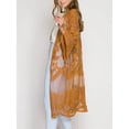 thumbnail image 4 of Txlixc Cardigan de playa casual para mujeres, 3 / 4 mangas bordadas transparentes Txlixc moda, 4 of 8
