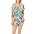 thumbnail image 2 of KOGMO Womens Tie Dye Short Sleeve V-Neck Tunic Top with pockets, 2 of 3