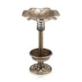 thumbnail image 3 of Alpine Corporation 17" x 29" Plastic Pedestal Birdbath with Planter and LED Light, Bronze, 3 of 12