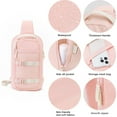 thumbnail image 5 of TINYAT Sling Crossbody Bag for Women Polyester Waterproof Chest Bag Zipper for Outdoors Hiking Cycling Sports Pink, 5 of 7