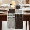 thumbnail image 3 of Table Runners 72 Inches Long Dress Scarves, Black Striped Farmhouse Kitchen/Dining Table Runner, Coffee Tablerunners, Farmhouse Stripes Modern Abstract Art 18x72 Inch, 3 of 9