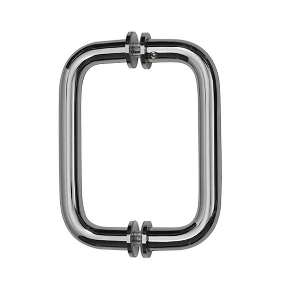 MCOCOD 6" Shower Door Handle, Double-Sided Pull Handle with Metal Washer, Back-to-Back Glass Door Handle Replacement for 5/16", 3/8", and 1/2" (8-12mm) Glass Doors, Chrome