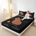 thumbnail image 4 of Homewish Brown Capybara 4pcs Bed Sheets For Kids Boys Girls,Kawaii Animal King Sheets,Cartoon Wildlife Super Cozy Sheet Set,Lightweight Room Decor, 4 of 7