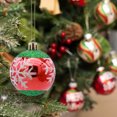 thumbnail image 4 of Christmas Tree Decor, Painted Floral Design for Festive Celebration 6-Pack 6cm Shiny Glitter Balls, 4 of 6