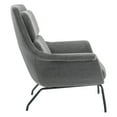 thumbnail image 3 of Adria Armchair Charcoal Fabric with Black Metal Legs, 3 of 8