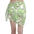 thumbnail image 2 of Kll Cute Frog Print Women'S Sarong Coverups Short Bathing Suit Wrap Skirt Beach Wrap Swimsuit Cover Ups, 2 of 7