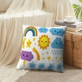 thumbnail image 4 of LALILO Throw Pillow Covers Sky White Moon Sun Emoji Cute Doodle Cushion Cover 18" x 18", 2 Pack, 4 of 6