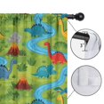 thumbnail image 4 of Blackout Kids Curtains,Dinosaurs River Volcano Green Pattern Childrens Insulated Curtains Set Of 2,Bedroom Essentials,Toddler Room Decor 42"x63", 4 of 5