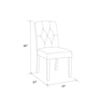 thumbnail image 4 of Chaise de salle à manger rembourrée et capitonnée Parsons, gris, 4 of 7