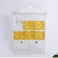 thumbnail image 3 of MODANU 1 Pack Over The Door Storage Wall Closet Hanging Storage Organizer with 7 Pockets, Waterproof Mount Organizer,Yellow, 3 of 6