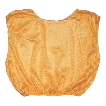 Champion Sports Mesh Practice Scrimmage Vest Regular and Numbered (Youth and Adult) - Pack of 12 Gold Youth Regular