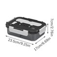 thumbnail image 2 of Chmadoxn Large Capacity Separated Plastic Sealed Lunch Box Lunch Box Students Work With Lunch Box Microwave Oven Available microwaveable lunch, 2 of 2