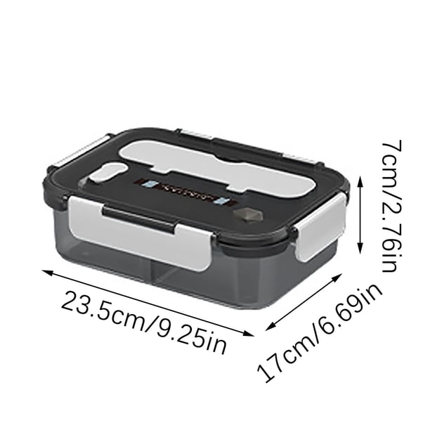 Pisexur Batería de cocina Lonchera de plástico sellada y separada de gran capacidad. Lonchera para estudiantes. Lonchera disponible para microondas. para la cocina del hogar