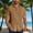 Brown, variant on Gifts Dianli Summer Beach Men's Vintage Floral Short Sleeve Bowling Button-up Cuba Collar Shirt Breathable Cotton-Blend Relaxed-Fit Casual Beach Vacation Shirt Everyday Travel