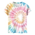 thumbnail image 5 of Otvok Tie-Dye T Shirts for Women Summer Casual Graphic Round Neck Short Sleeve Workout Blouses Basic Tees Tops, 5 of 6