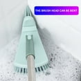 thumbnail image 5 of SLYNSHome Scrub Cleaning Brush with Long Extendable Handle,Light Green Stiff Bristle Brushes for Cleaning Bathroom Shower Bathtub Glass Tile Floor, 5 of 8