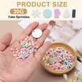 thumbnail image 2 of Fake Sprinkles, 30G Snowman Resin Faux Sprinkles Fake Candy Sugar Polymer Clay Slices for Nail Art, Black/Blue/Light Blue/White, 2 of 6