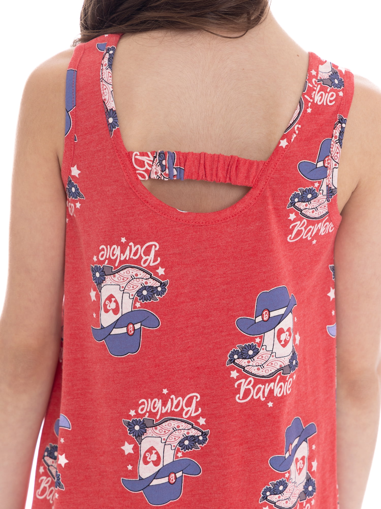 Barbie Girls Tank Printed Dropwaist Dress, Sizes 4-12