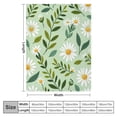 thumbnail image 4 of WYYP Durable and Long-lasting Light Green Daisy Pattern Super Soft Micro Flannel Bed Blanket White, 4 of 6