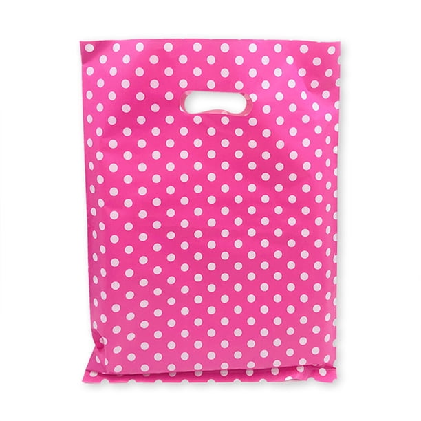 Bolsa de almacenamiento portátil de 50 piezas con asas, bolsas de compras para recuerdo de fiesta, bolsa de ropa para aperitivos para viajes en Almacenamiento y organización del hogar Rojo 25x35cm Inteprter HA075227-01