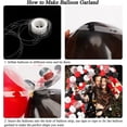 thumbnail image 4 of Ornament And Decor 133 Piezas Kit De Arco De Guirnalda De Globos Rojos, Negros Y Blancos, Arco De Globos Blancos Rojos Y Negros con Globos De Confeti para Graduados De Cumpleaños De Ducha, 4 of 5