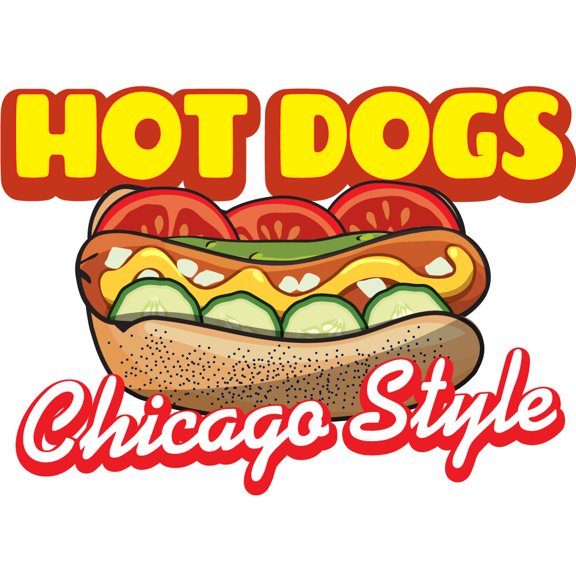 HOT DOGS BEST IN TOWN 48" Concession Decal sign cart trailer stand sticker equipment