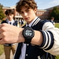 thumbnail image 3 of Hexagonal Waterproof Sports Digital Watch with Luminous Night Function, Multifunctional Outdoor Wristwatch for Active Lifestyle & Fitness Monitoring, 3 of 5
