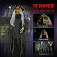 thumbnail image 3 of VINGLI Halloween Decor Animatronics Talking Outdoor Decorations with Voice Control for Indoor Party Prop and Outdoor Lawn Patio Yard Decor House Garden, 6FT Guiding Witch, 3 of 15