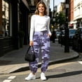 thumbnail image 6 of Lnmiateer Cozy Fleece Jogger Pants for Women High Rise Drawstring Waist Barrel Leg Pockets Street Daily Winter Warm Casual Wear, 6 of 9