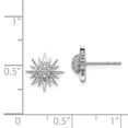 thumbnail image 3 of FB Jewels 14K White Gold Diamond Fancy Sun Earrings, 3 of 3