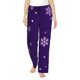 thumbnail image 1 of Fotbe Crystal Purple Snowflake Pantalones de Pijama para Mujer, Pantalones de Dormir, Pantalones Pj con Cordón y Bolsillos-XX-Large, 1 of 6