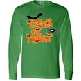 thumbnail image 3 of Inktastic Halloween Trick-or-Treat with Spider and Bats Long Sleeve T-Shirt, 3 of 5