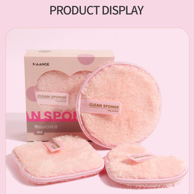 Almohadilla desmaquillante de microfibra reutilizable Hugtrwg Esponja limpiadora de maquillaje facial redonda
