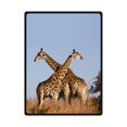 thumbnail image 1 of RYLABLUE Giraffe In Grassland Fleece Blanket Throw Blanket 58x80 inches, 1 of 1