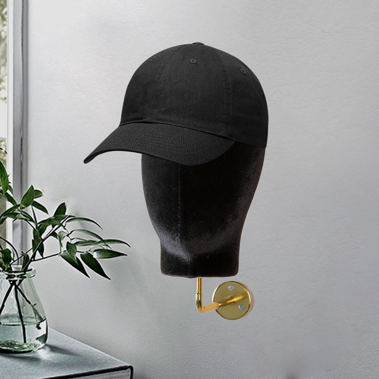 Serenable Mannequin Head Model, Wall Mount Holder, Multipurpose Storage Hanger Hanging Stand Glasses Beginner Black velvet