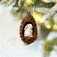thumbnail image 5 of Souew 2D Acrylic Rabbit Pendant, 2D Acrylic Pinecone Animal Ornaments Set Christmas Tree Hanging Decor with Hamster Dog Cat Squirrel Festive Holiday For Animal Lovers, 5 of 7
