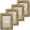 Brown, variant on 4x6 Beige Resin Picture Frames, Stone Look Decorative Rectangular Photo Frames for Tabletop Display