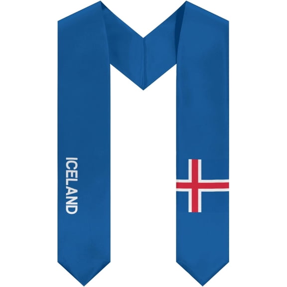 DABOYOZHZH Iceland Cool Graduation Stole Shawl Sash Honor For Study Aboard International Students