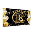 thumbnail image 3 of Birthday Party Banner Home Birthday Theme Backdrop Background Wall Decoration, 18 Years Old, 3 of 7