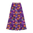 thumbnail image 5 of Vynhevius Women Halloween Print Skirt Elastic Waist A-line Flowy Party Maxi, 5 of 5